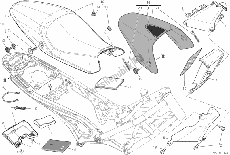 Tutte le parti per il Posto A Sedere del Ducati Monster 696 2013