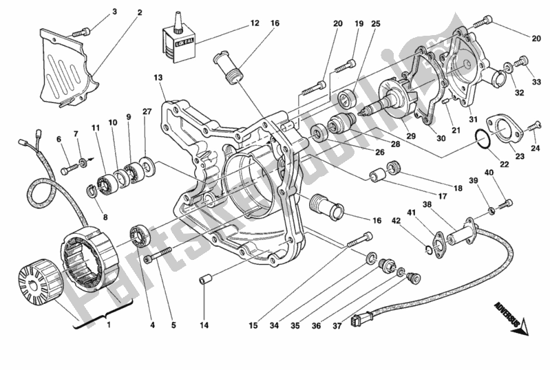Alle onderdelen voor de Generator Deksel van de Ducati Superbike 748 1995