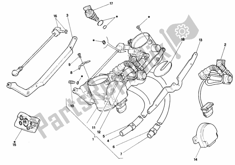 Todas las partes para Cuerpo Del Acelerador de Ducati Superbike 748 1995