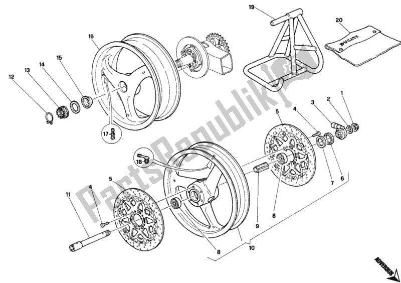 Todas las partes para Ruedas de Ducati Superbike 748 1995