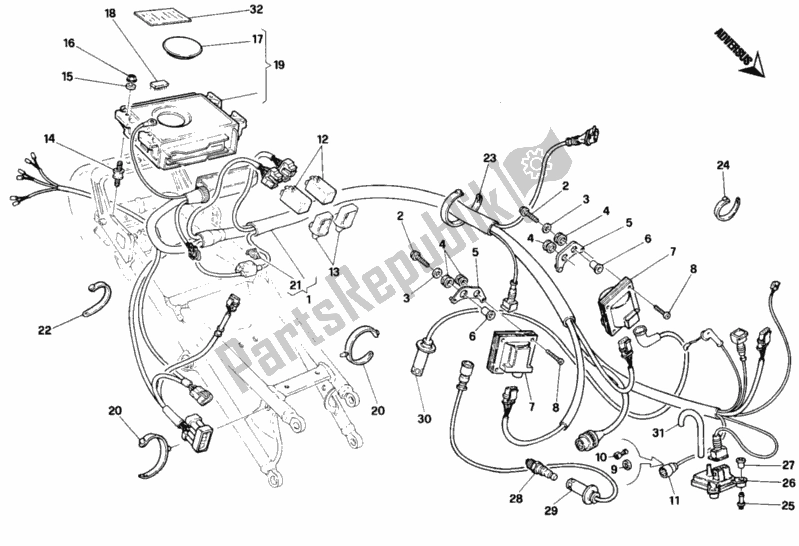 All parts for the Engine Control Unit Sp of the Ducati Superbike 748 1996