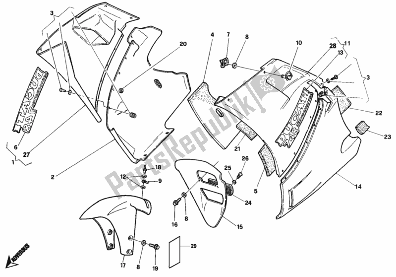 Todas las partes para Mercado de Ducati Superbike 748 1996