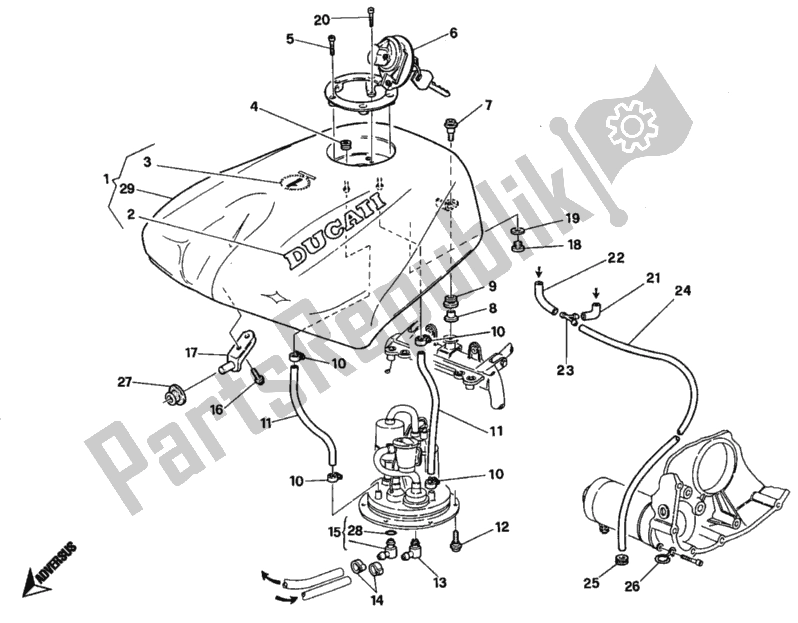 Todas las partes para Depósito De Combustible de Ducati Superbike 748 1996