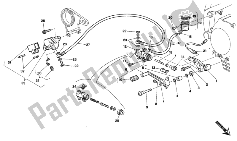 Todas las partes para Sistema De Freno Trasero de Ducati Superbike 748 1996