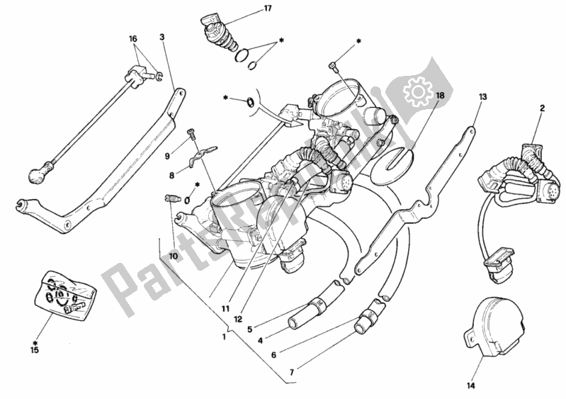 Todas las partes para Cuerpo Del Acelerador de Ducati Superbike 748 1996