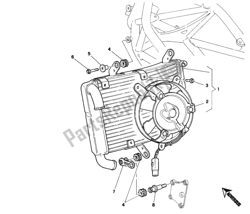 Toutes les pièces pour le Refroidisseur D'eau du Ducati Superbike 748 1996