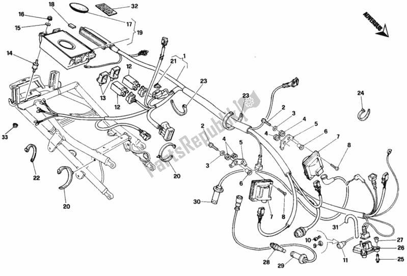 Tutte le parti per il Centralina Motore Biposto del Ducati Superbike 748 1997