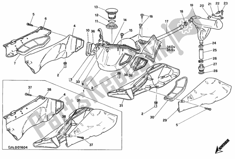 Toutes les pièces pour le Admission du Ducati Superbike 748 1997