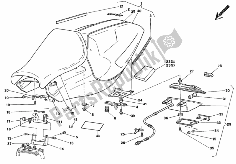 Tutte le parti per il Sedile Sp del Ducati Superbike 748 1997