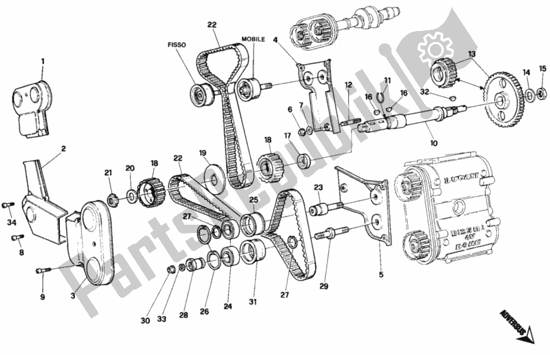 Tutte le parti per il Cinghia Di Distribuzione del Ducati Superbike 748 1997