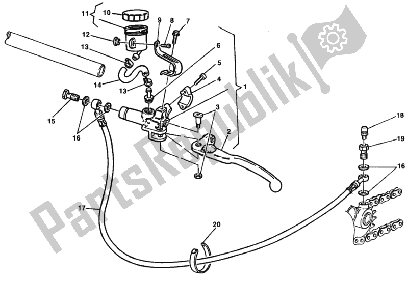 Tutte le parti per il Pompa Frizione del Ducati Superbike 748 1998