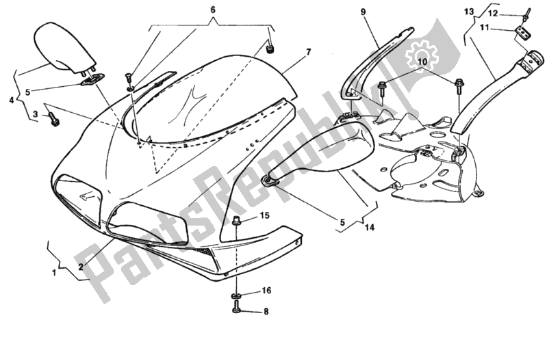 Toutes les pièces pour le Capot du Ducati Superbike 748 1998