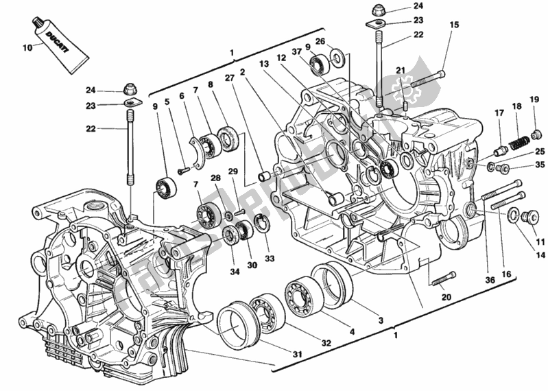 Todas las partes para Caja Del Cigüeñal de Ducati Superbike 748 1998