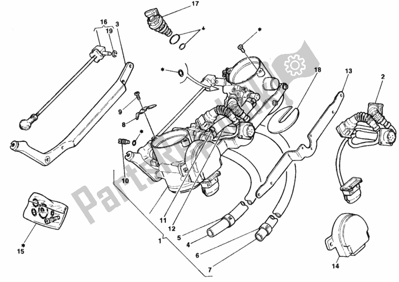 Todas las partes para Cuerpo Del Acelerador de Ducati Superbike 748 1998