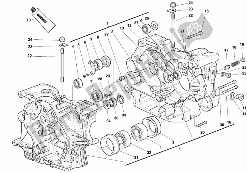 Todas las partes para Caja Del Cigüeñal de Ducati Superbike 748 1999