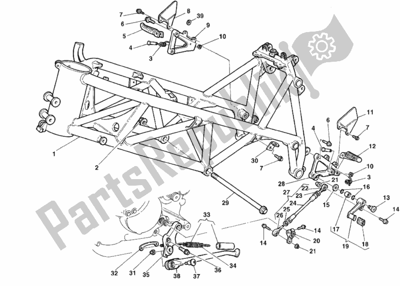 Tutte le parti per il Telaio del Ducati Superbike 748 1999