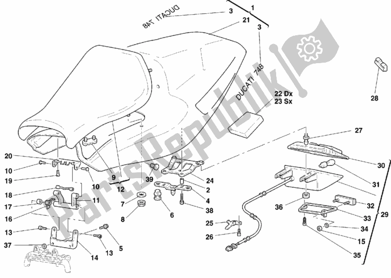 Toutes les pièces pour le Siège Sp du Ducati Superbike 748 1999