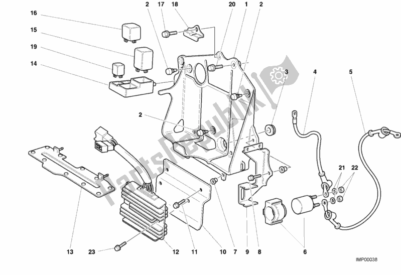 All parts for the Electrical Devices of the Ducati Superbike 748 2000