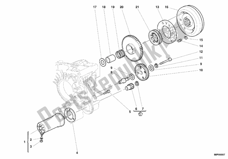 Tutte le parti per il Generatore - Motore Di Avviamento del Ducati Superbike 748 2000