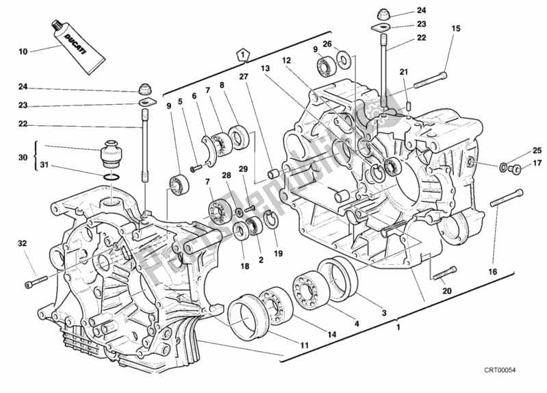 Todas as partes de Bloco Do Motor do Ducati Superbike 748 2001