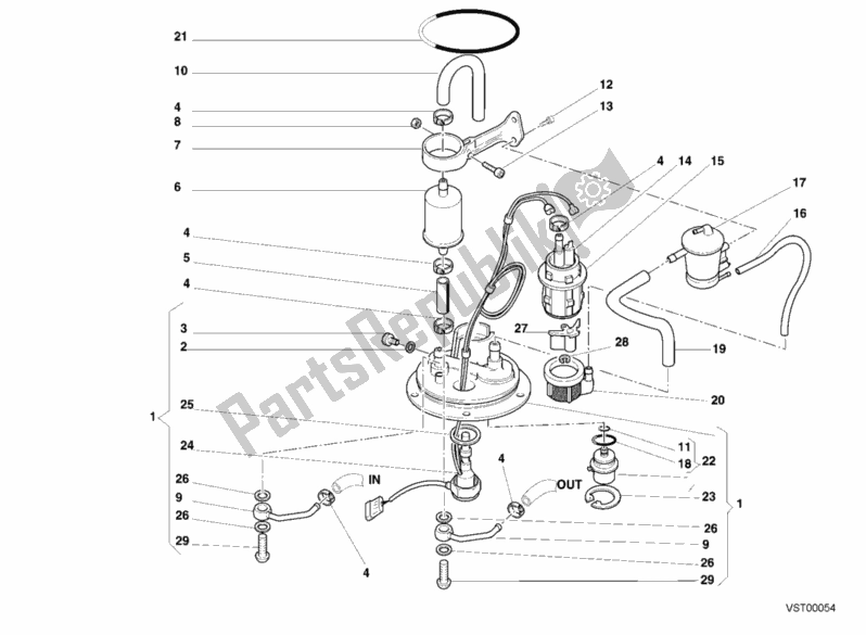 Todas las partes para Bomba De Combustible de Ducati Superbike 748 2001 Todas las partes para Bomba De Combustible de Ducati Superbike 748 2001