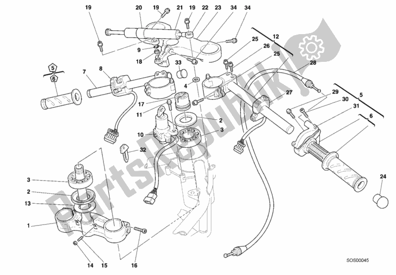 Todas las partes para Manillar de Ducati Superbike 748 2001