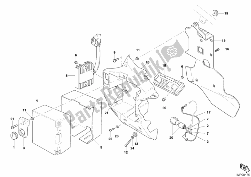 Tutte le parti per il Batteria del Ducati Superbike 749 2003