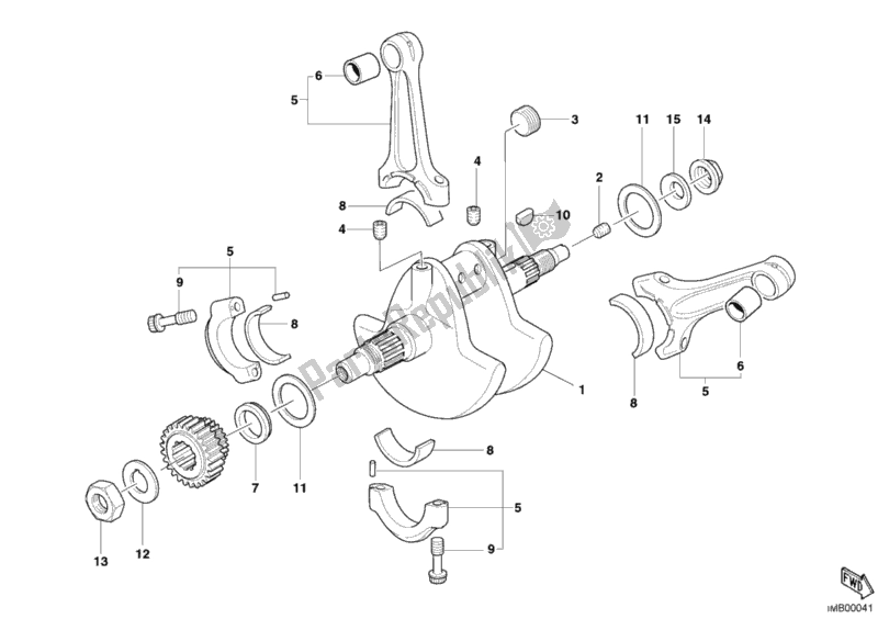 Todas las partes para Cigüeñal de Ducati Superbike 749 2003