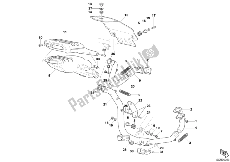 Todas las partes para Sistema De Escape de Ducati Superbike 749 2003