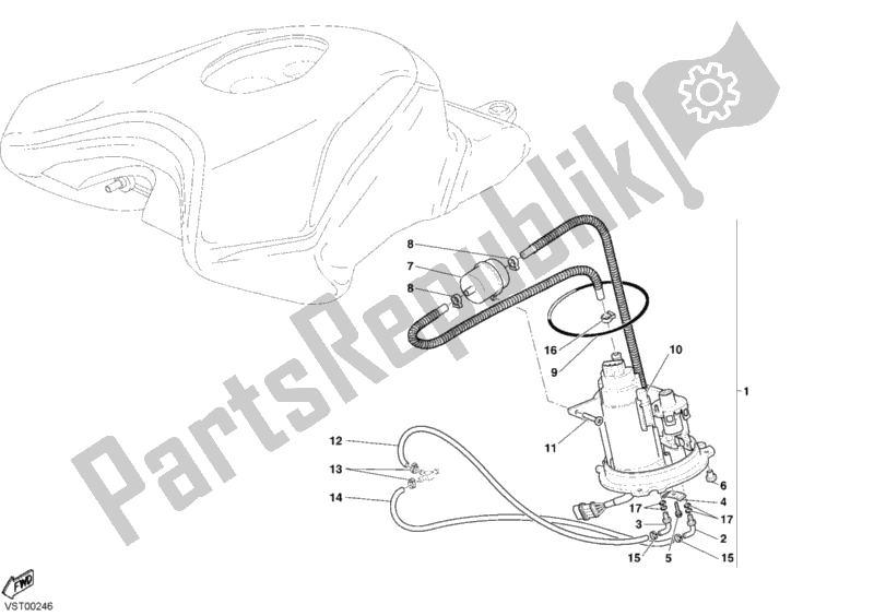 Todas las partes para Bomba De Combustible de Ducati Superbike 749 2003