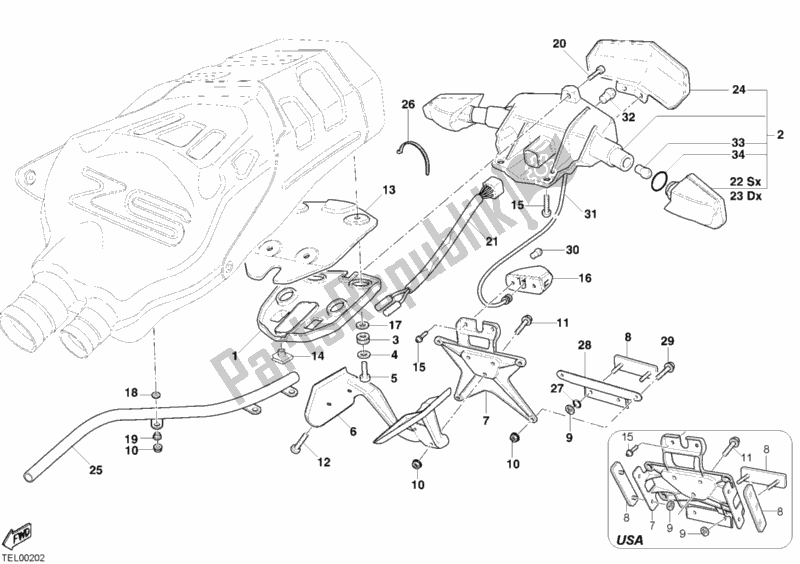 Todas las partes para Luz De La Cola de Ducati Superbike 749 2003