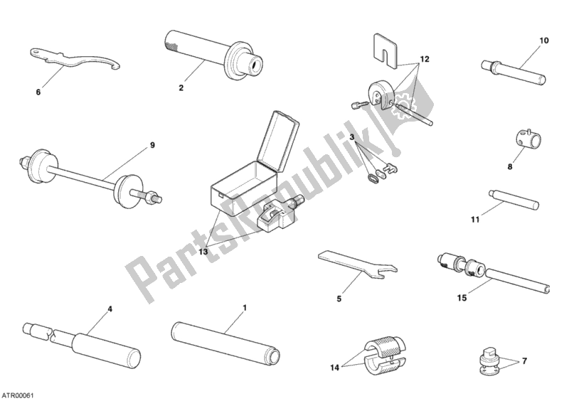 Tutte le parti per il Strumenti Di Servizio Di Officina, Telaio del Ducati Superbike 749 2003