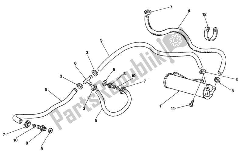 Todas las partes para Filtro De Frasco Ee. De Ducati Monster 750 1996