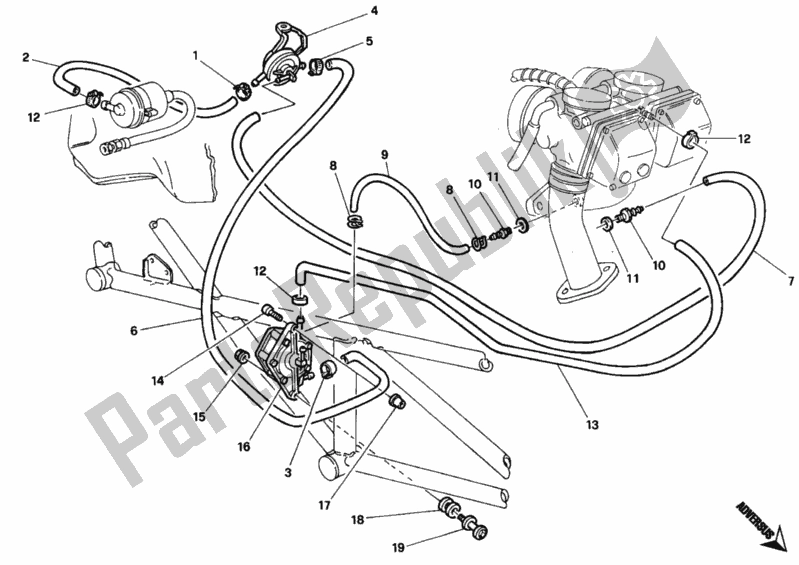 Alle onderdelen voor de Benzine Pomp van de Ducati Monster 750 1996