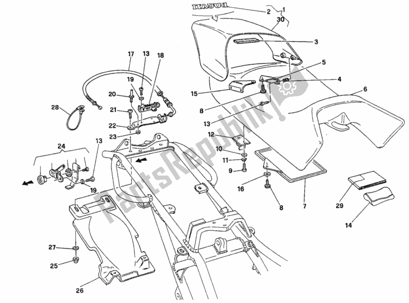 Tutte le parti per il Posto A Sedere del Ducati Monster 750 1996