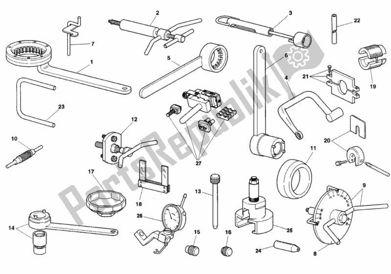 Todas las partes para Taller Servicio Herramientas Usa de Ducati Monster 750 1996