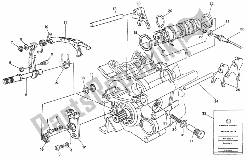 Todas las partes para Mecanismo De Cambio De Marcha de Ducati Monster 750 1997