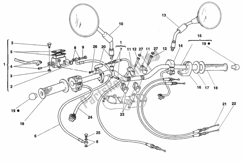 Todas las partes para Manillar de Ducati Monster 750 1997