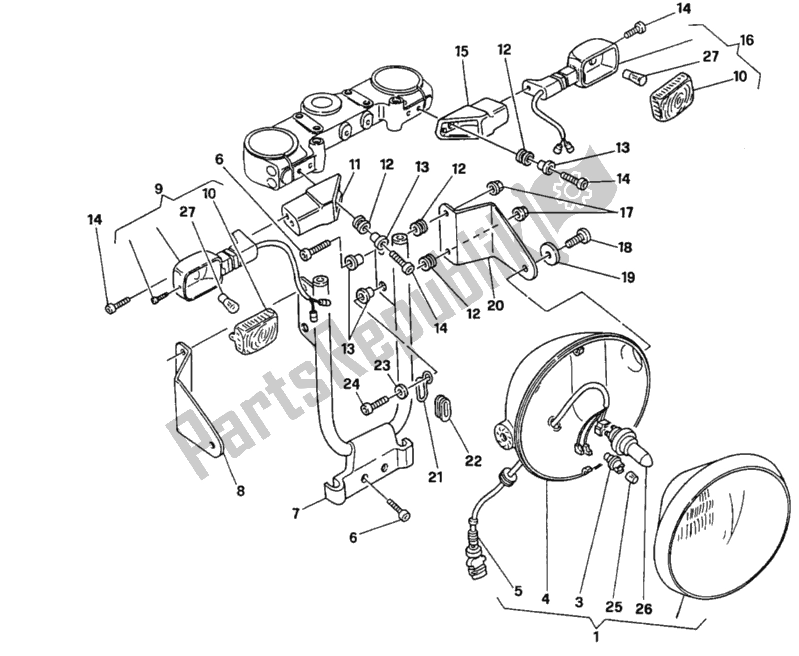 Todas las partes para Faro de Ducati Monster 750 1997