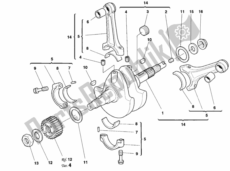 Todas las partes para Cigüeñal de Ducati Monster 750 1998