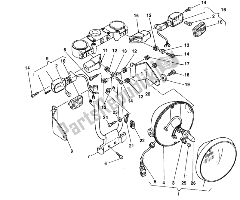 Tutte le parti per il Faro del Ducati Monster 750 1998