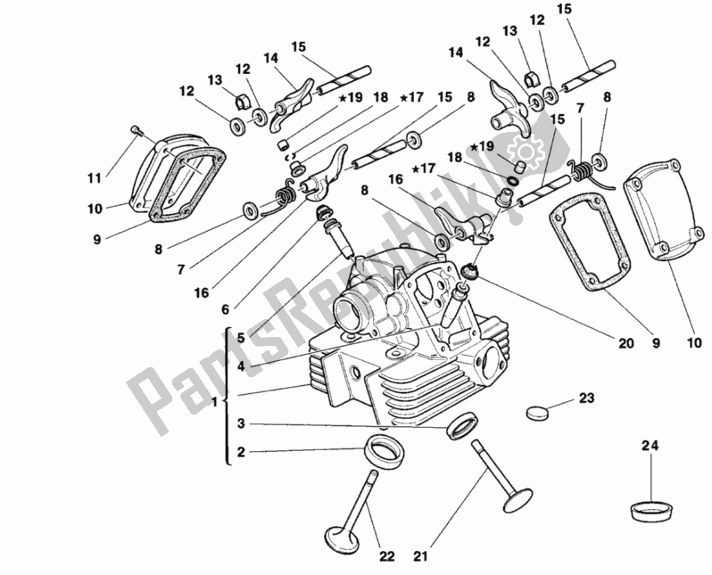 Tutte le parti per il Testata Verticale del Ducati Monster 750 1998