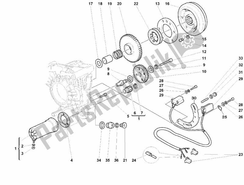 Todas las partes para Generador - Motor De Arranque de Ducati Monster 750 1999