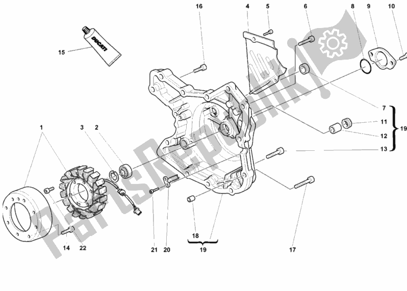 Tutte le parti per il Coperchio Del Generatore del Ducati Monster 750 1999