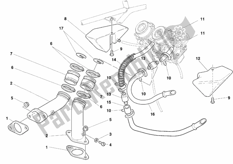 Todas las partes para Colector De Admisión de Ducati Monster 750 1999