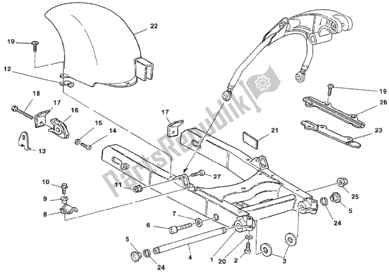 Tutte le parti per il Forcellone del Ducati Monster 750 1999