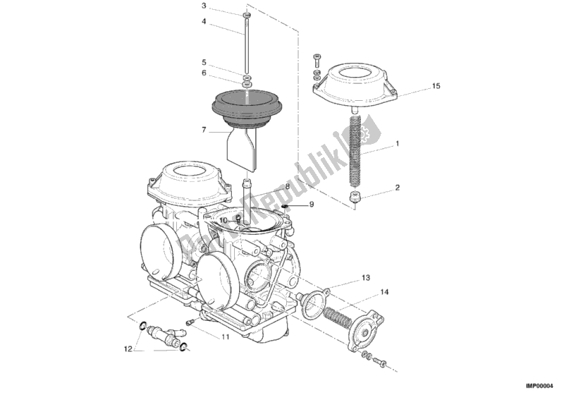 Todas las partes para Piezas De Repuesto Del Carburador de Ducati Monster 750 2000