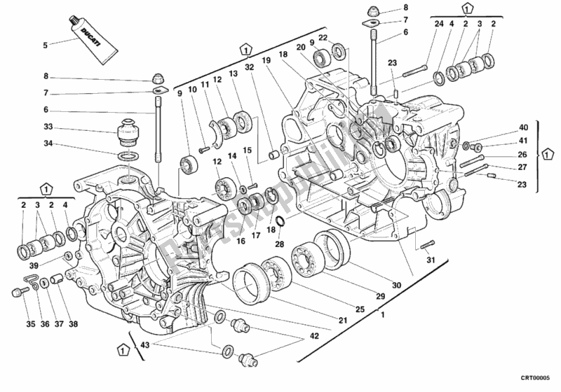 Todas las partes para Caja Del Cigüeñal de Ducati Monster 750 2000