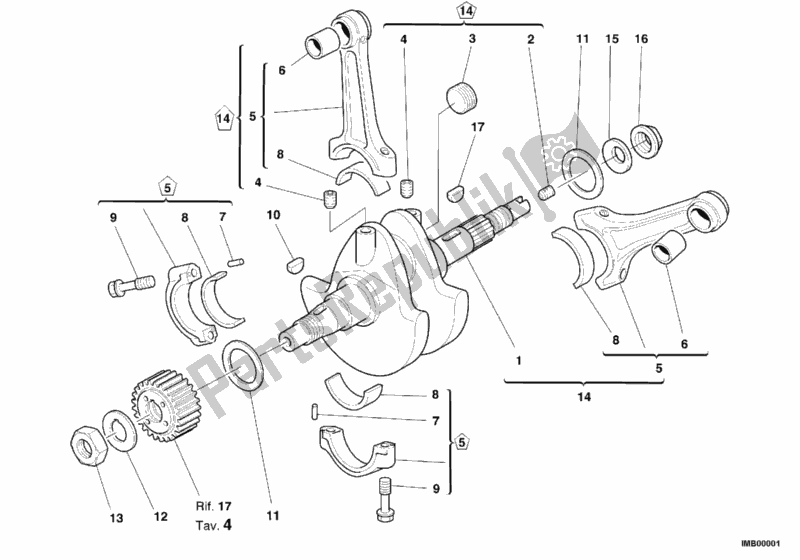 Tutte le parti per il Albero A Gomiti del Ducati Monster 750 2000