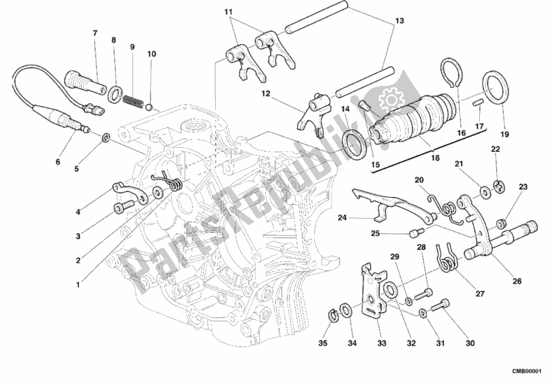 Todas las partes para Mecanismo De Cambio De Marcha de Ducati Monster 750 2000